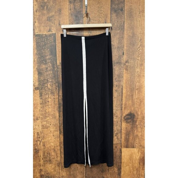 Joseph Ribkoff Long Black White Slit Skirt Size 6 - Picture 1 of 6
